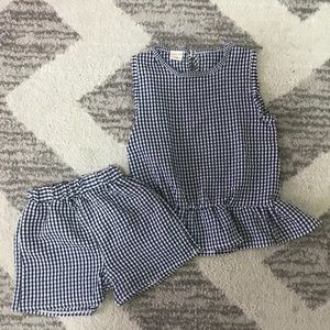 Girls Gingham shorts outfit